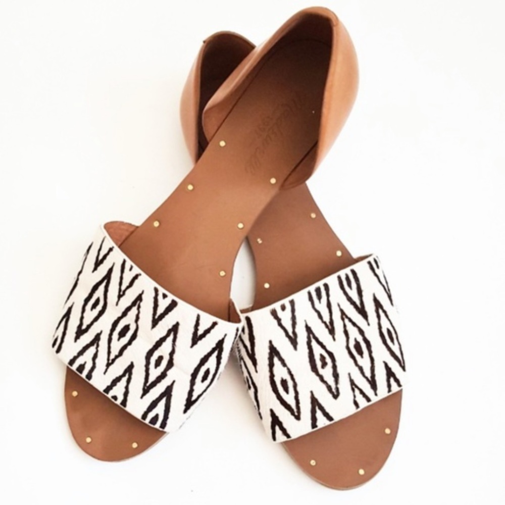 DONATING 3/7! Madewell Thea Diamond ikat summer sandals -10 - Picture 6 of 12